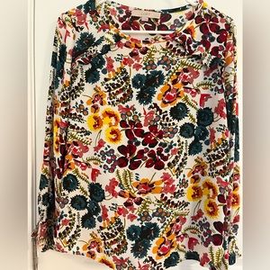 Ann Taylor Loft Floral Long Sleeve Blouse